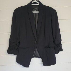 New Directions Womens Black Ruched Sleeve Blazer XL